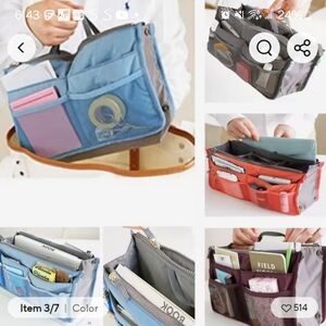 Women cosmetic organizer bag,travel small bag ,large capacity insert bag ,purse